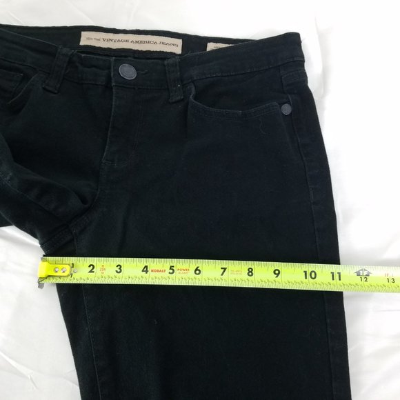 Nine West Jeans Womens W32 x L27 Mid Rise Vintage America Straight Black Denim‎ - Picture 5 of 13